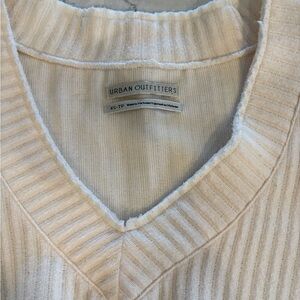 Urban Outfitters Beige Ribbed Knit Top